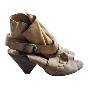 Mjus Tan Leather Strappy Open Toe Heeled Sandals – EU 39 / US 8